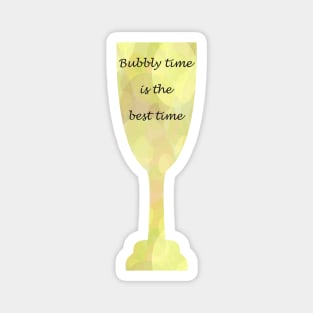 Glass of Bubbly Magnet