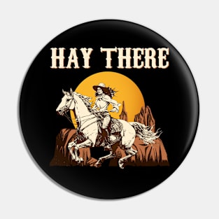 Hay There I Equestrian Pony Horse Lover Pin