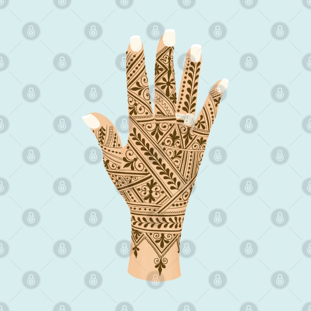 Moroccan Fessi Henna Tattoo - Brown Intricate Henna by Tilila