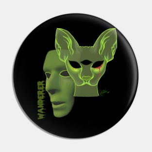 Green Spooky Sphynx Cat Pin