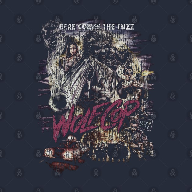 Wolf Cop Vintage Cracked by maybeitnice