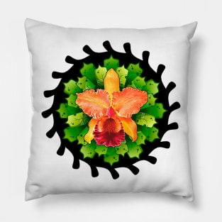 crowned orchid Pillow