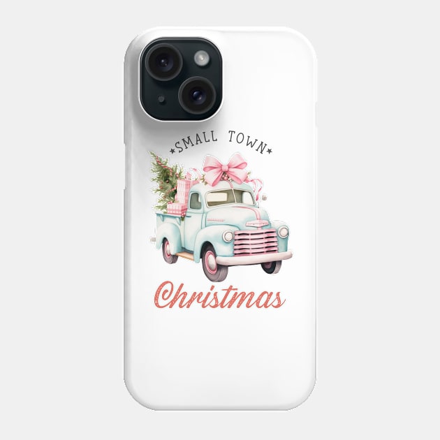 Small Town Christmas Car with Gifts and Christmas Tree Phone Case by JDVNart