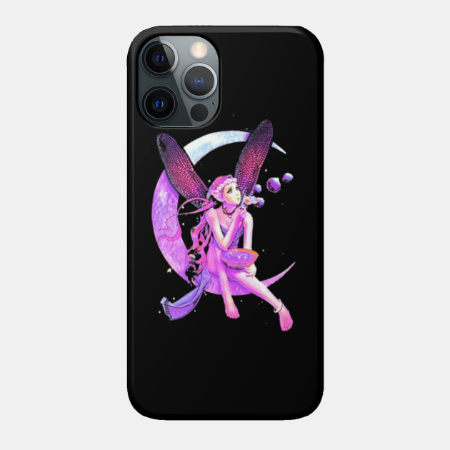 Purple Fairy Blowing Bubbles, Fantasy, Vintage - Fairy - Phone Case