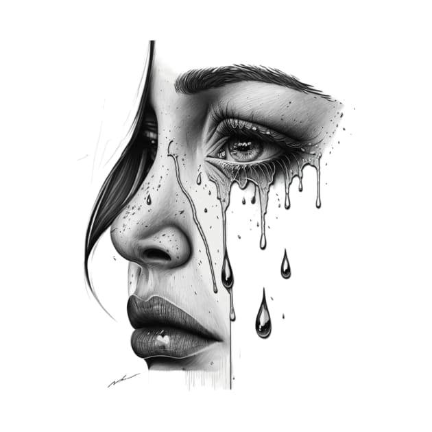 Crying woman by Koszulki