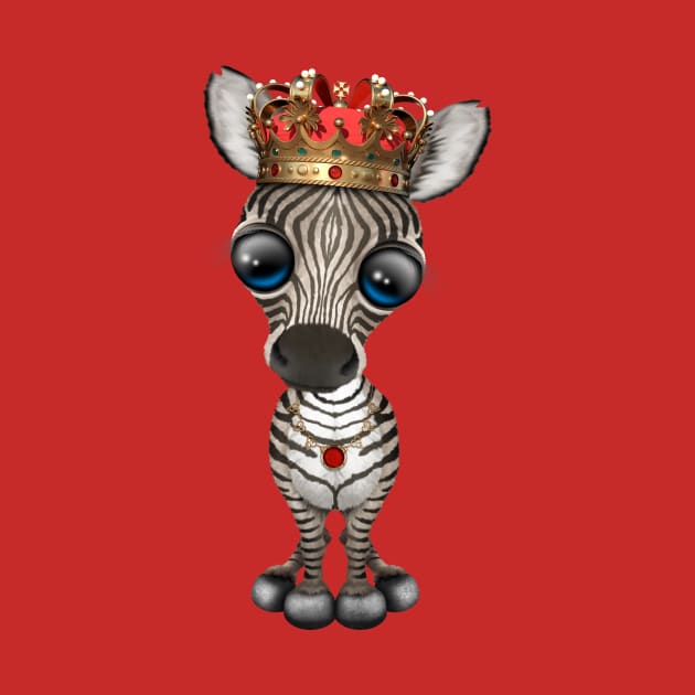 Cute Baby Zebra Wearing Crown by jeffbartels