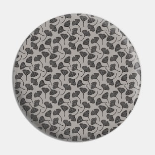 Ginkgo Vector Black on Warm Grey Pin