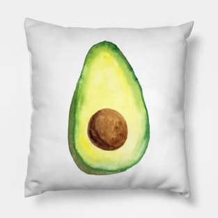 Watercolor Avocado Texture Pillow