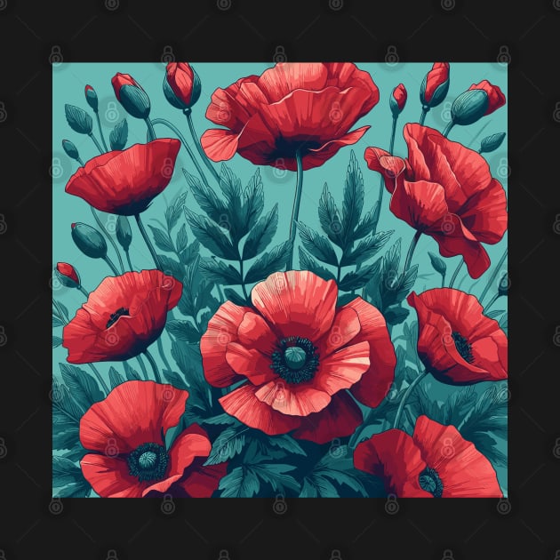 Red Poppy Flower by Jenni Arts