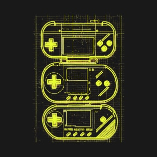 Yellow Handheld Gaming Blueprint T-Shirt