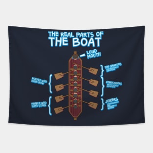 The Real Parts Of The Boat - Rowing Kayak Paddle Boat T-Shirts and Gifts Tapestry