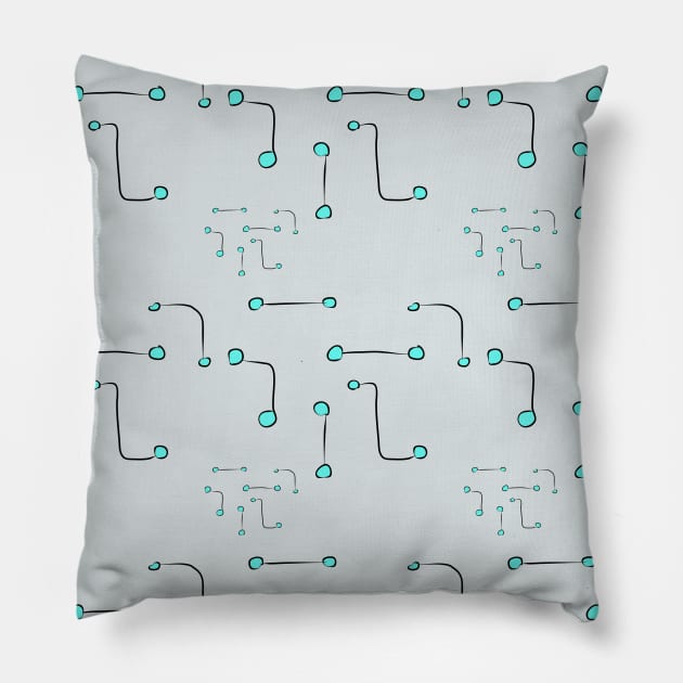 Cyber technology. Vector seamless pattern abstraction grunge. Pillow by grafinya