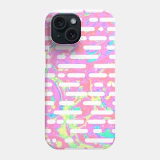 Holographic pattern - pastel pink line art graphic design Phone Case