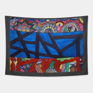 Abstract & Nakshi art. Tapestry