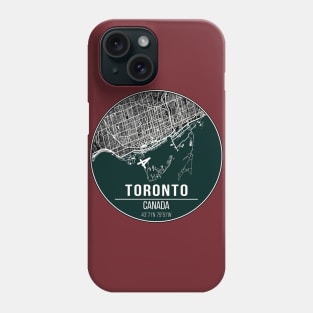 Toronto city map, urban city map Canada Phone Case