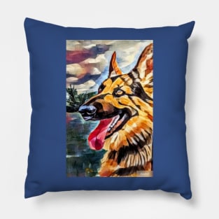 Alsatian, German shepherd Pillow