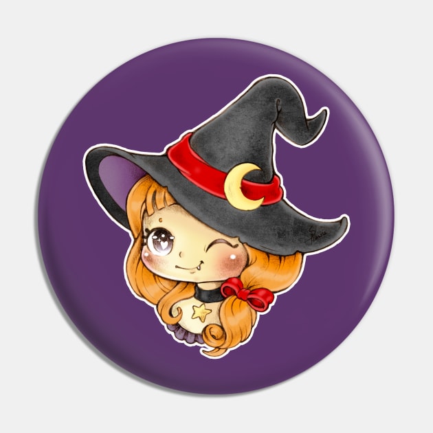 Happy Witch Pin by Sofia Aurora