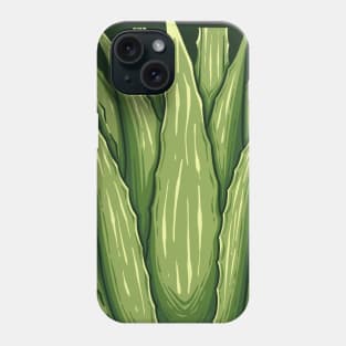 Vintage doodle illustration of Aloe vera Phone Case