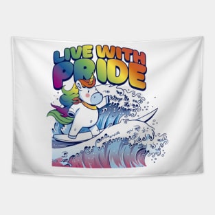 Live with pride Tapestry
