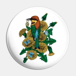 The bee eater with the golden pendant Pin