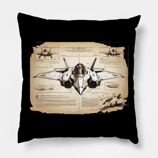 fighter plane Pillow by godzilla