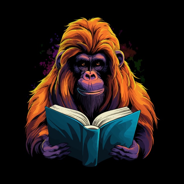 Orangutan Reads Book by JH Mart