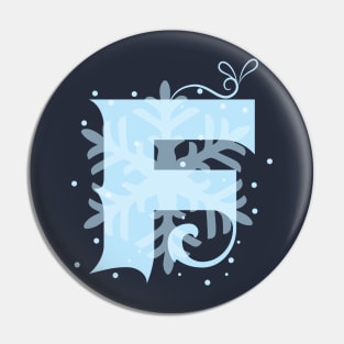 Winter Letter F Pin