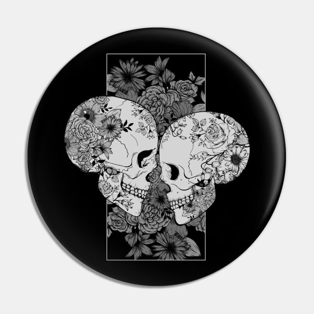 Grey scale lovers floral Pin by Jess Adams