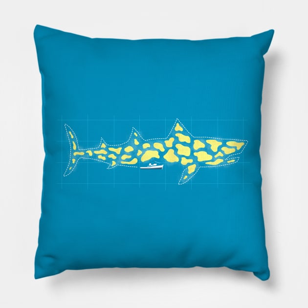 Looking For The Jaguar Shark Pillow by HandsOffMyDinosaur