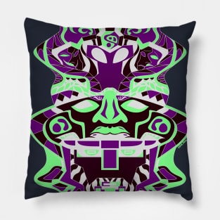 gemini olmec head ecopop Pillow