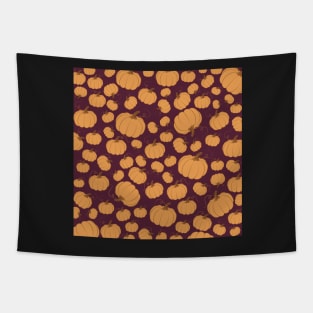 Maroon Pumpkin Patch Tapestry