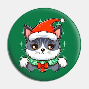 Christmas Cat Pin