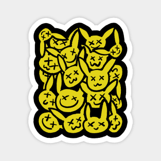 Grunge Smiley Face Logo Magnet