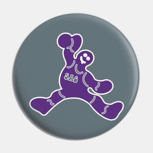 Jumping Sacramento Kings Gingerbread Man Pin