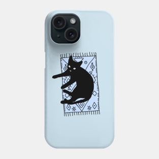 Cat on the rug Phone Case