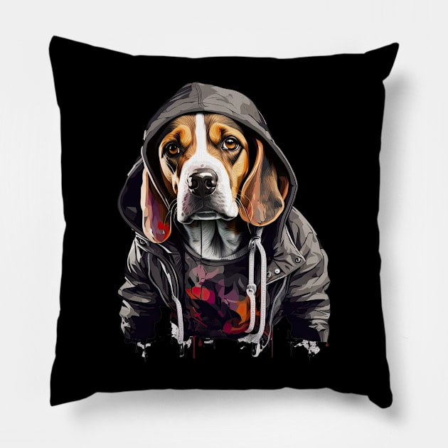 Beagle Rapper Pillow by JayD World