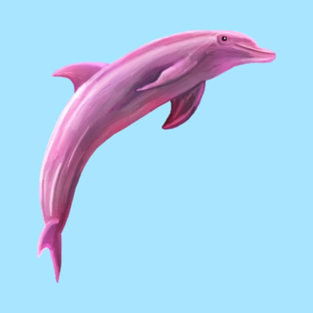 Leaping Pink Porpoise by Art by Deborah Camp