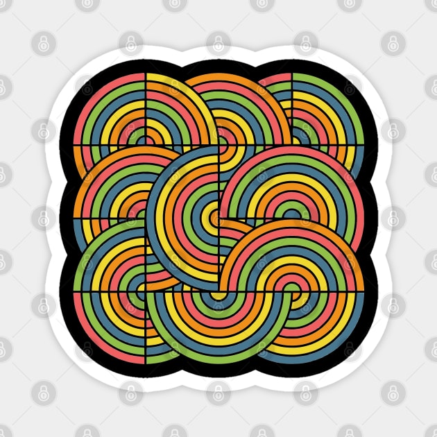 Arc Grid #1 Magnet by JWCoenMathArt