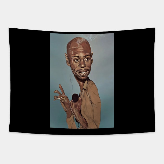 Laughing on the Dark Side with Dave Chappelle Tapestry by goddessesRED