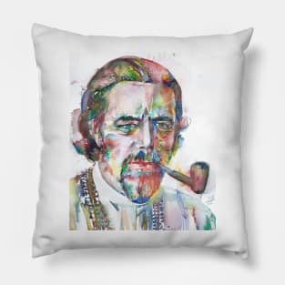 ALAN WATTS watercolor portrait .8 Pillow