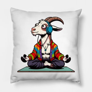 Funny goat yoga Pillow