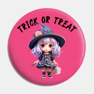 Trick or Treat Little Girl Witch Pin