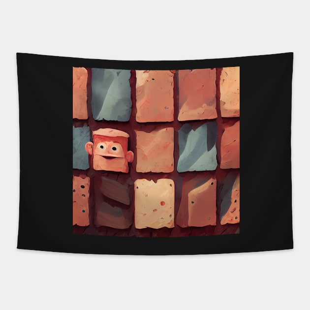 Bricklayer | Comics Style Tapestry by ComicsFactory