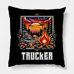 Trucker fire pit Pillow