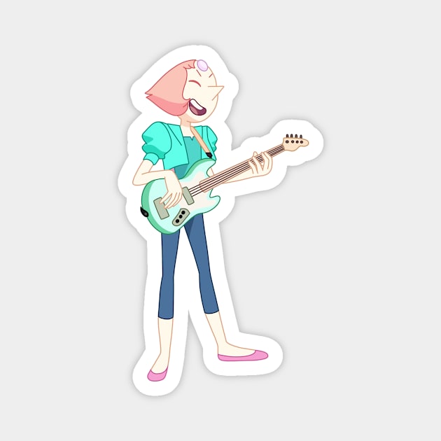 Pearl playing guitar Magnet by maxtrology