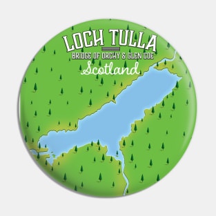 Loch Tulla Scotland map Art Print Pin