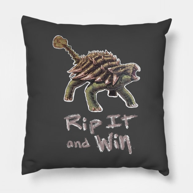 Ankylosaurus 3 Pillow by Mew Culpa