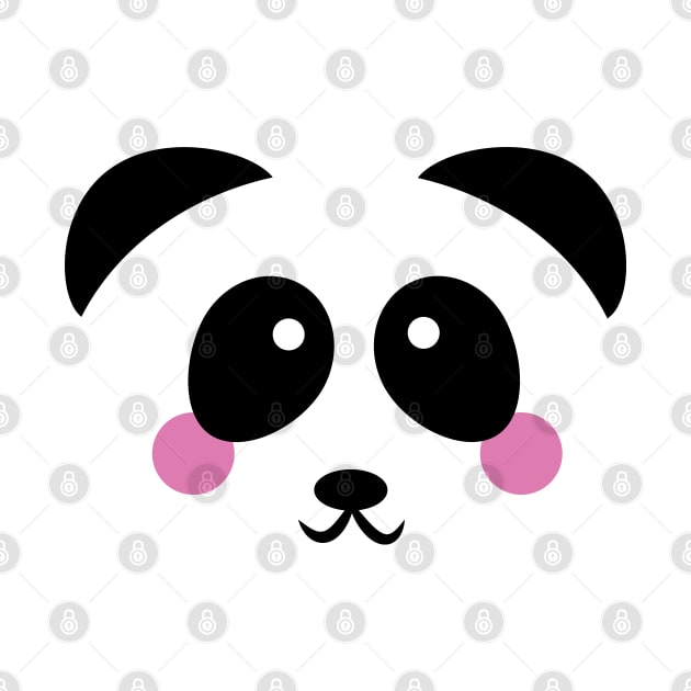 Happy Panda Bear Face Kawaii by Shirtbubble