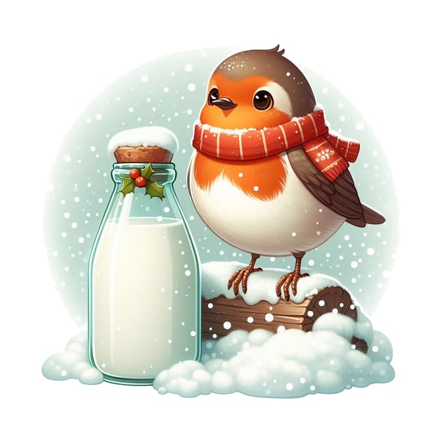 Cute Winter Robin by Pickledjo