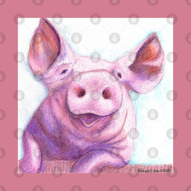 Farmland Pig by ReneeDixonArt